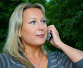 Woman talking on a cellphone. The EMR Network provides safety information for these devices!